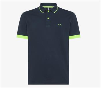 SUN68 POLO FLUO E24U 07 NAVY