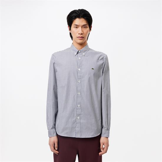 LACOSTE CAMICIA BASTONCINO BLU