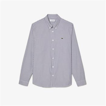 LACOSTE CAMICIA BASTONCINO BLU