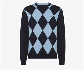 SUN68 MAGLIA ROUND ARGYLE WARM