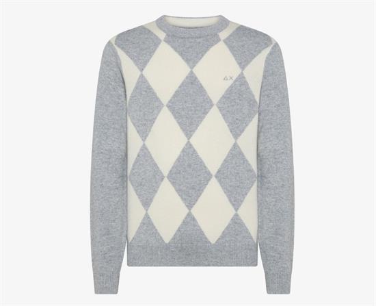 SUN68 MAGLIA ROUND ARGYLE WARM