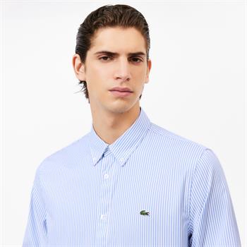 LACOSTE CAMICIA DASTONCINO CELESTE