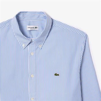 LACOSTE CAMICIA DASTONCINO CELESTE